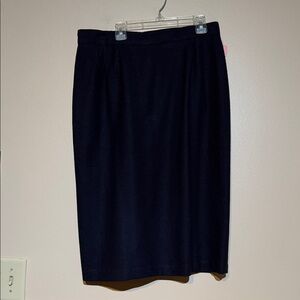 Sag Harbor Classic Black blue Pencil Skirt wool